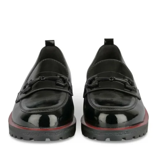 Mocassins NOIR Femme Motif Uni A Enfiler