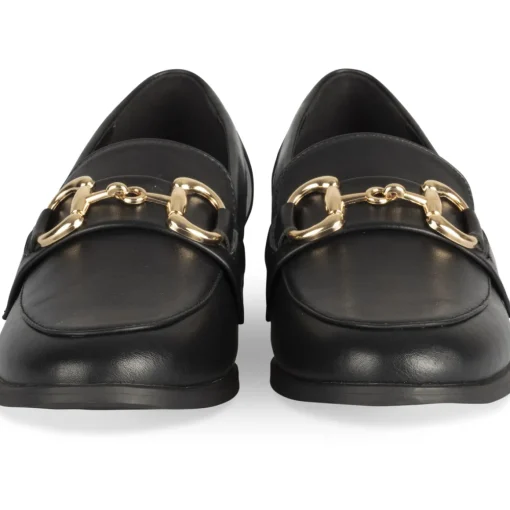 Mocassins NOIR Femme Motif Uni A Enfiler