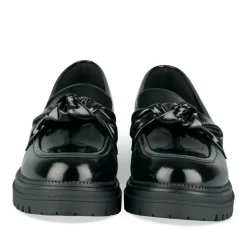 Mocassins NOIR Femme Motif Uni A Enfiler