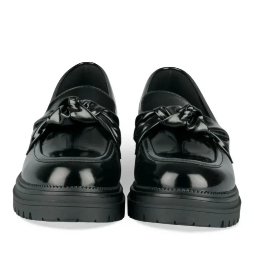 Mocassins NOIR Femme Motif Uni A Enfiler