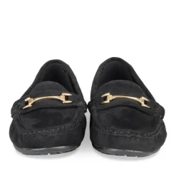 Mocassins NOIR Femme Motif Chaîne A Enfiler