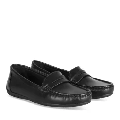 Mocassins NOIR Femme Motif Uni A Enfiler