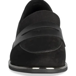 Mocassins NOIR Femme Motif Uni A Enfiler