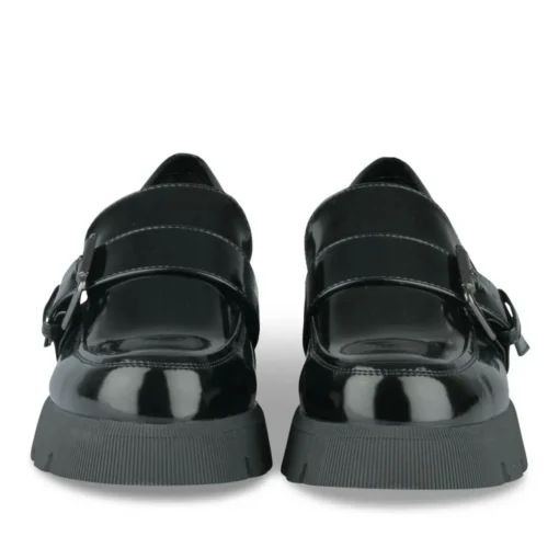Mocassins NOIR Femme Motif Uni A Enfiler