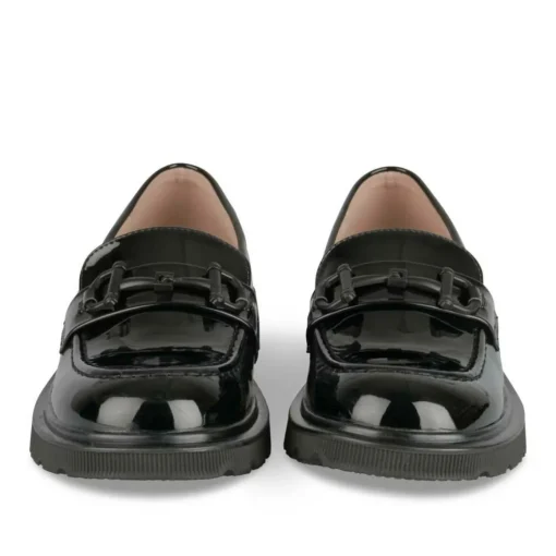 Mocassins NOIR Femme Motif Uni A Enfiler