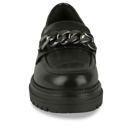 Mocassins NOIR Femme Motif Uni A Enfiler
