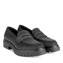 Mocassins NOIR Femme Motif Uni A Enfiler