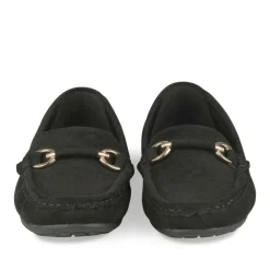 Mocassins NOIR Femme Motif Chaîne A Enfiler