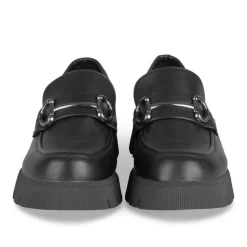 Mocassins NOIR Femme Motif Uni A Enfiler
