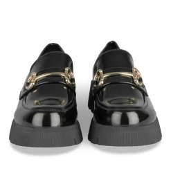 Mocassins NOIR Femme Motif Uni A Enfiler