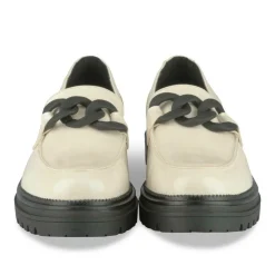Mocassins NOIR Femme Motif Chaîne A Enfiler