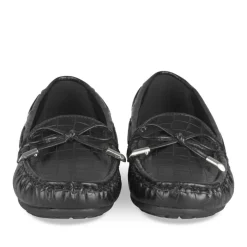 Mocassins NOIR Femme Motif Uni A Enfiler