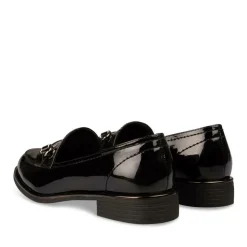 Mocassins NOIR Femme Motif Vernis A Enfiler