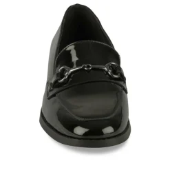 Mocassins NOIR Femme Motif Chaîne A Enfiler