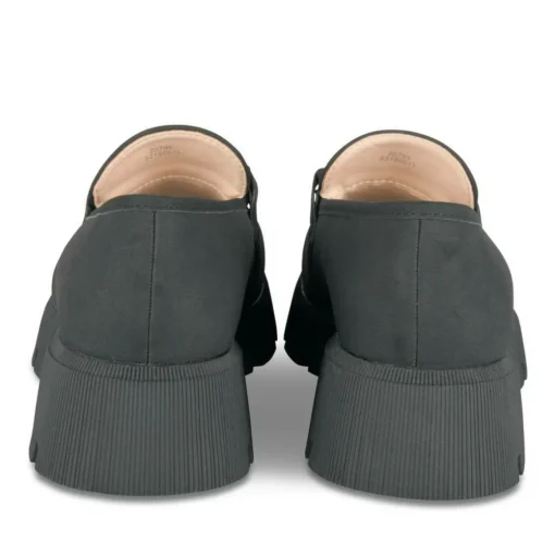 Mocassins NOIR Femme Motif Chaîne A Enfiler