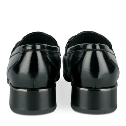 Mocassins NOIR Femme Motif Chaîne A Enfiler