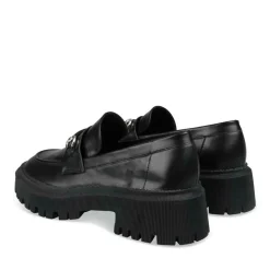 Mocassins NOIR Femme Motif Uni A Enfiler