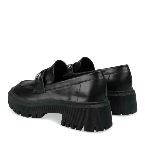 Mocassins NOIR Femme Motif Uni A Enfiler