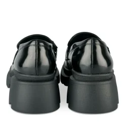 Mocassins NOIR Femme Motif Chaîne A Enfiler