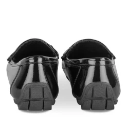 Mocassins NOIR Femme Motif Uni A Enfiler