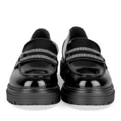 Mocassins NOIR Femme Motif Clouté A Enfiler