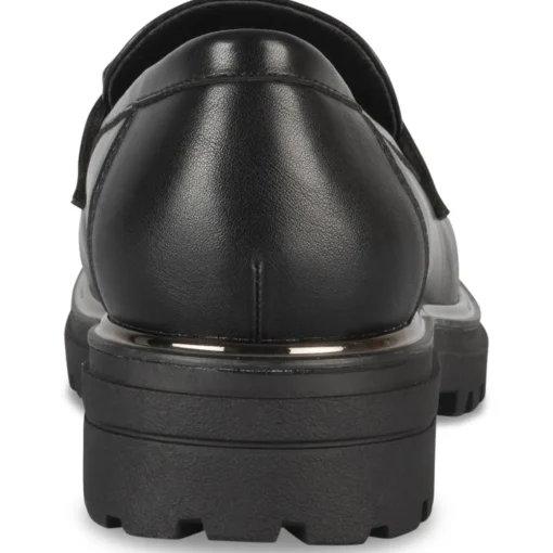Mocassins NOIR Femme Motif Chaîne A Enfiler