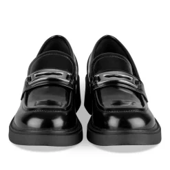 Mocassins NOIR Femme Motif Uni A Enfiler