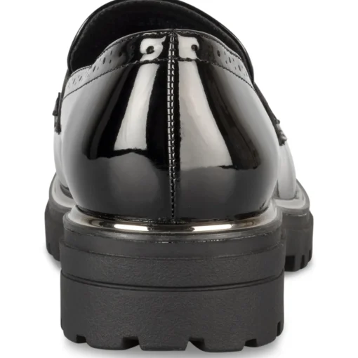 Mocassins NOIR Femme Motif Uni A Enfiler