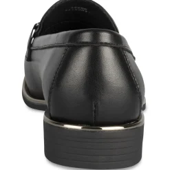 Mocassins NOIR Femme Motif Uni A Enfiler