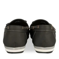 Mocassins NOIR Femme Motif Uni A Enfiler