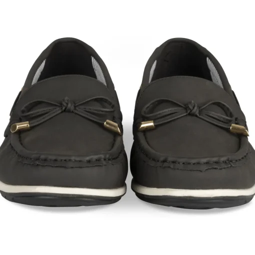 Mocassins NOIR Femme Motif Uni A Enfiler