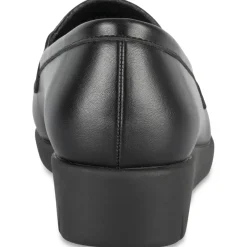 Mocassins NOIR Femme Motif Uni A Enfiler