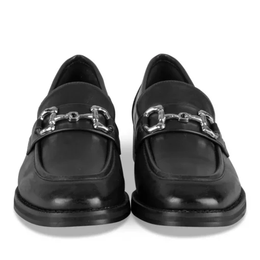 Mocassins NOIR Femme Motif Uni A Enfiler