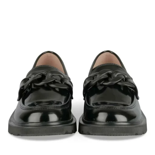 Mocassins NOIR Femme Motif Uni A Enfiler