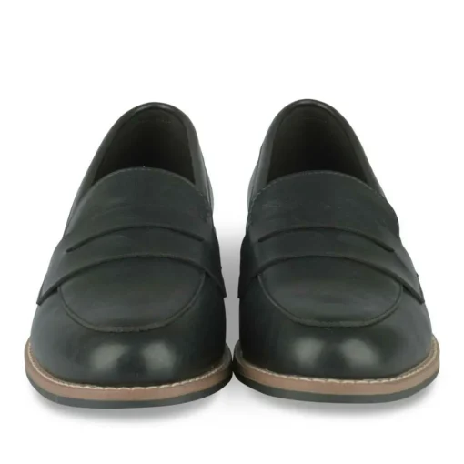 Mocassins NOIR Femme Motif Uni A Enfiler