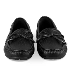 Mocassins NOIR Femme Motif Uni A Enfiler
