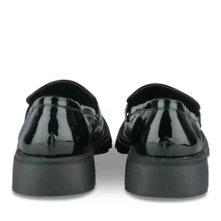 Mocassins NOIR Femme Motif Chaîne A Enfiler