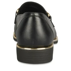 Mocassins NOIR Femme Motif Chaîne A Enfiler