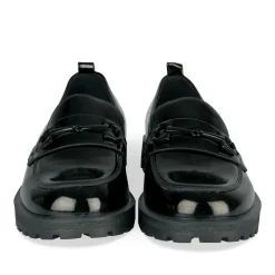 Mocassins NOIR Femme Motif Uni A Enfiler