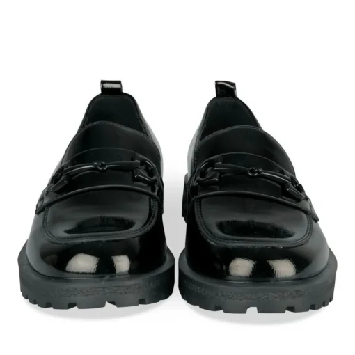 Mocassins NOIR Femme Motif Uni A Enfiler