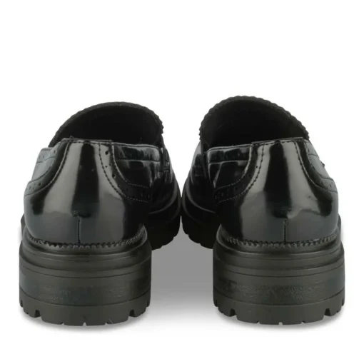Mocassins NOIR Femme Motif Uni A Enfiler