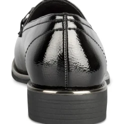 Mocassins NOIR Femme Motif Uni A Enfiler