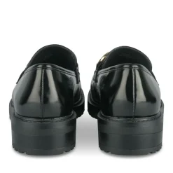 Mocassins NOIR Femme Motif Uni A Enfiler
