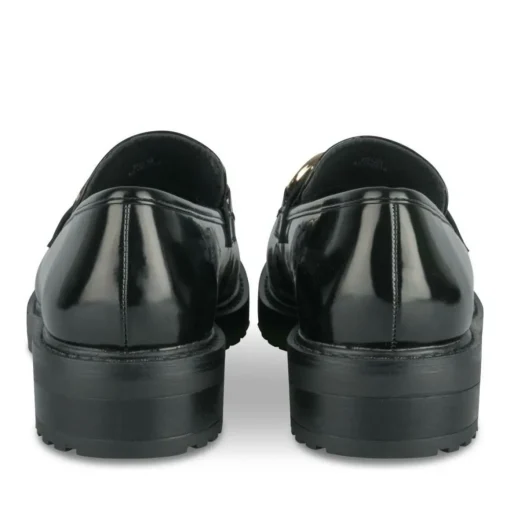 Mocassins NOIR Femme Motif Uni A Enfiler