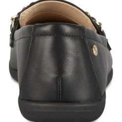 Mocassins NOIR Femme Motif Uni A Enfiler