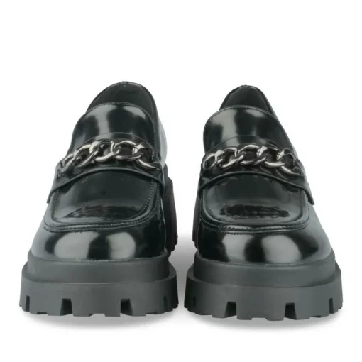 Mocassins NOIR Femme Motif Uni A Enfiler