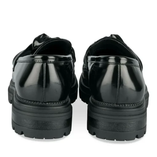 Mocassins NOIR Femme Motif Uni A Enfiler