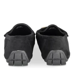 Mocassins NOIR Femme Motif Chaîne A Enfiler