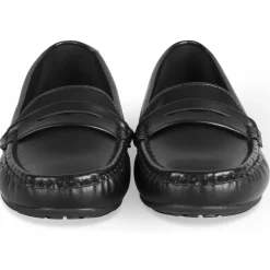 Mocassins NOIR Femme Motif Uni A Enfiler