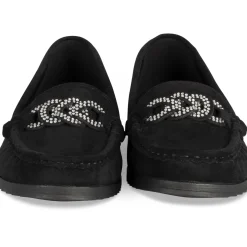 Mocassins NOIR Femme Motif Uni A Enfiler